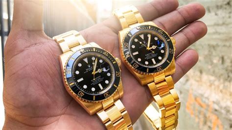 authentic fake gold watches|real watch vs fake watch.